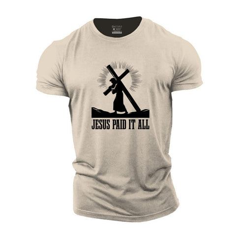 Men's Jesus Paid It All Cotton T-Shirt